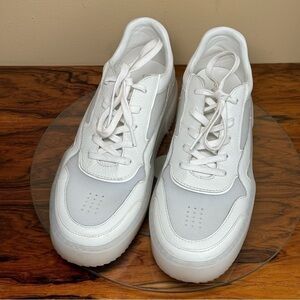 STUART WEITZMAN Brooklyn Leather Sneakers - White